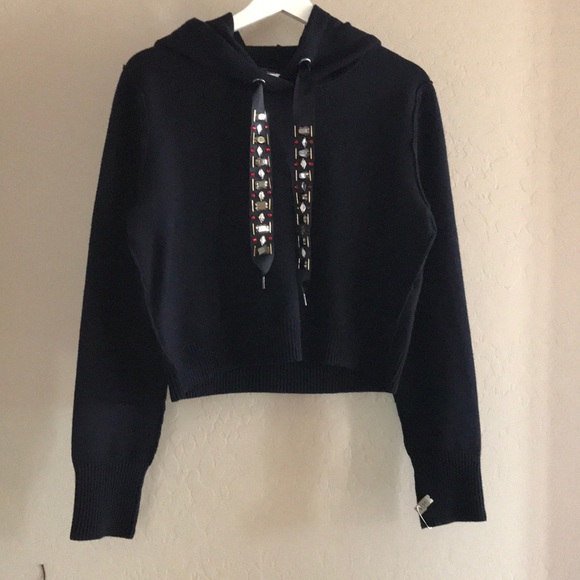 zara knit hoodie